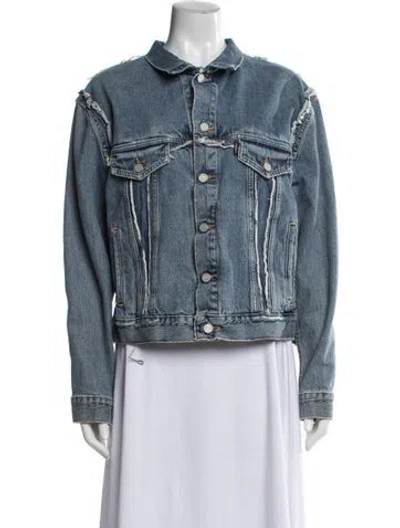 Pre-owned Vetements 2019 Double Sided Unisex Denim Jacket In Blue