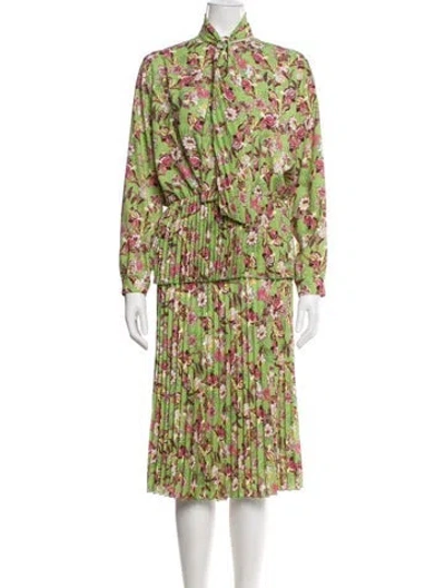 Pre-owned Vetements 2019 Floral Print Skirt Set In Green