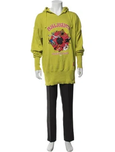 Pre-owned Vetements 2019 Graphic Print Hoodie In Green