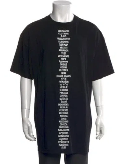 Pre-owned Vetements 2019 Graphic Print T-shirt In Black