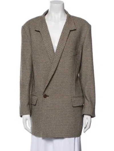 Pre-owned Vetements 2019 Houndstooth Oversized Coat In Neutral