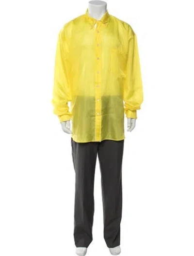 Pre-owned Vetements 2019 Long Sleeve Dress Shirt W/ Tags In Yellow