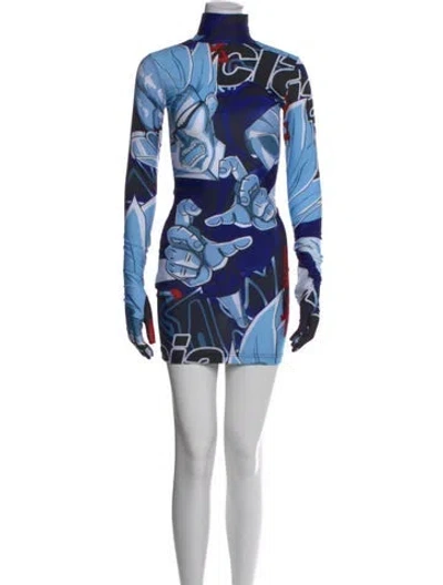 Pre-owned Vetements 2019 Mini Dress In Blue