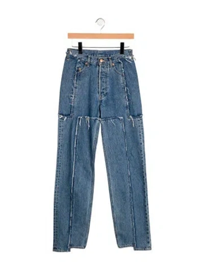Pre-owned Vetements 2019 Straight Leg Jeans In Blue