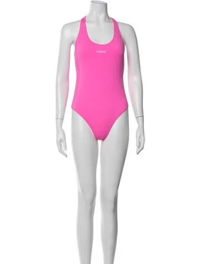 Pre-owned Vetements 2020 Cutout Accent One-piece In Pink