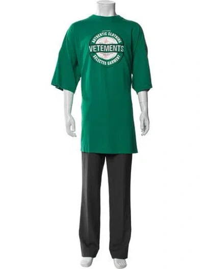 Pre-owned Vetements 2020 Graphic Print T-shirt In Green