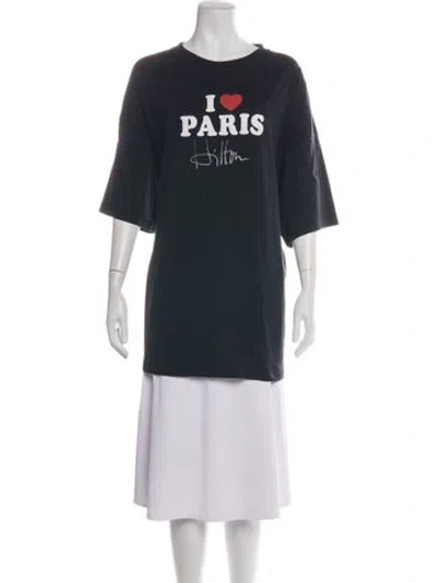 Pre-owned Vetements 2020 'i Love Paris Hilton' T-shirt In Black