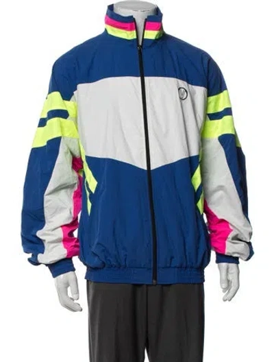 Pre-owned Vetements 2020 Logo Track Windbreaker In Blue