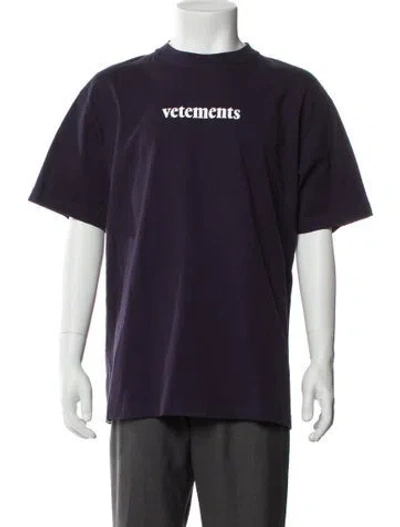 Pre-owned Vetements 2020 'shipping Logo' T-shirt In Purple