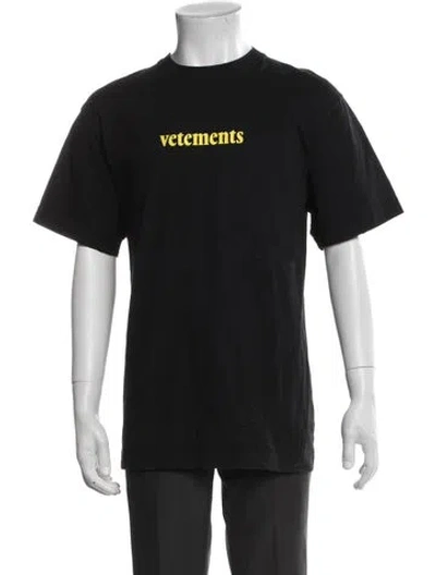 Pre-owned Vetements 2020 X 'shipping Logo' T-shirt In Black