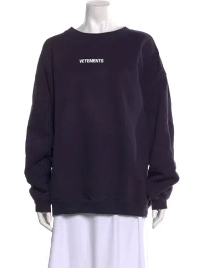 Pre-owned Vetements 2020 X Unisex Sweatshirt In Black