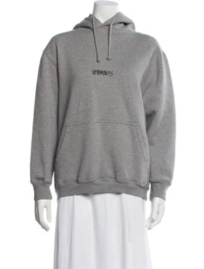 Pre-owned Vetements 2021 Crew Neck Hoodie In Gray
