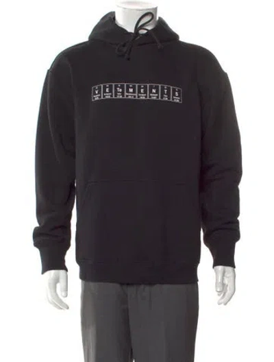 Pre-owned Vetements 2021 Graphic Print Hoodie In Black