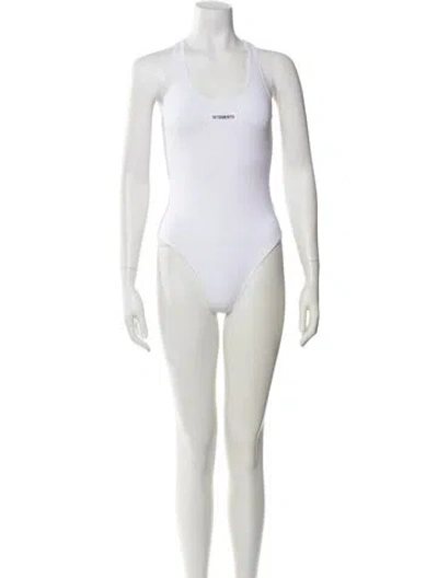 Pre-owned Vetements 2021 Logo One-piece W/ Tags In White