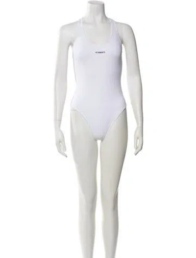 Pre-owned Vetements 2021 Logo One-piece W/ Tags In White