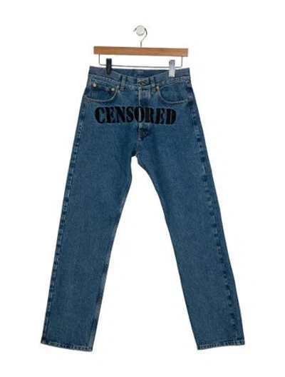 Pre-owned Vetements 2021 Skinny Jeans In Blue