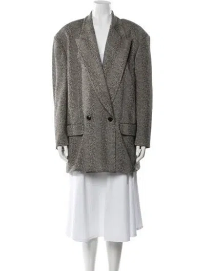 Pre-owned Vetements 2021 Tweed Pattern Blazer In Black