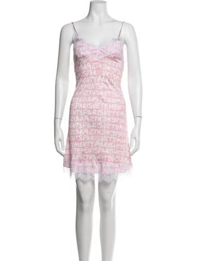 Pre-owned Vetements 2024 Mini Dress W/ Tags In Pink