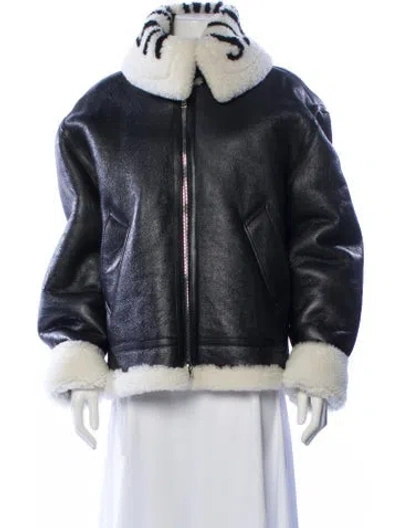 Pre-owned Vetements 2024-2025 Lamb Leather Faux Fur Jacket In Black