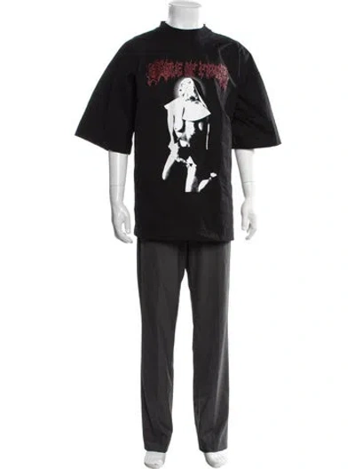 Pre-owned Vetements 2025 Graphic Print T-shirt W/ Tags In Black