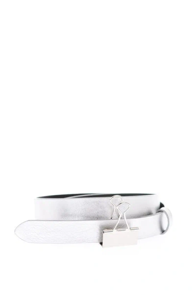 Vetements 25mm Metallic Leather Clip Belt