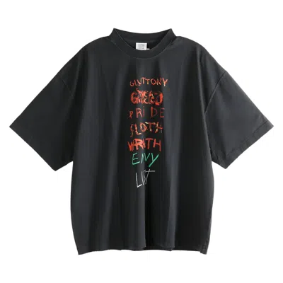 Pre-owned Vetements 7 Sins T-shirt 'black' | Men's Size S