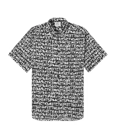 Vetements A Short Sleeved Shirt In Black