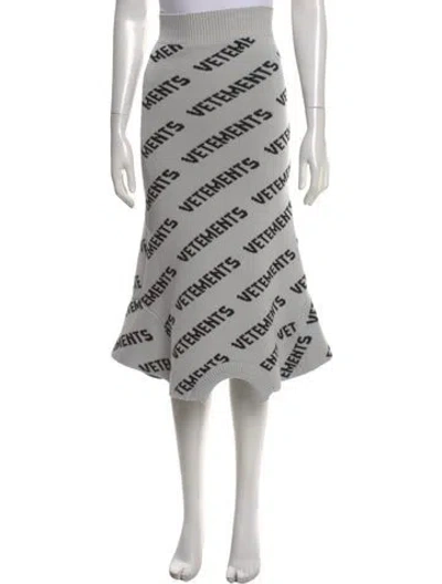 Pre-owned Vetements All Over Midi Length Skirt In Gray