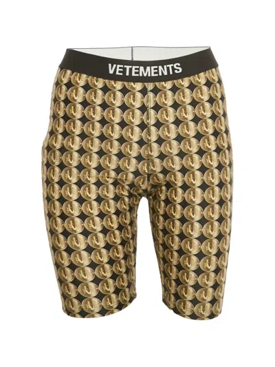 Pre-owned Vetements All-over Print Shorts In Black