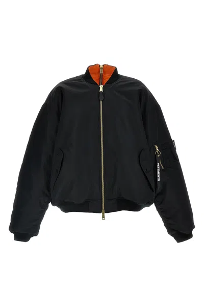Vetements 'alpha Industries Edition' Reversible Bomber Jacket In Black