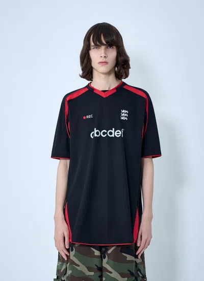 Vetements Alphabet Football Jersey T-shirt In Black