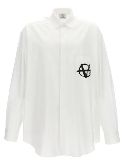 Vetements Anarchy Shirt In White/black