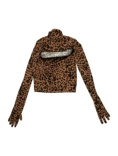 Pre-owned Vetements Animal Print Mini Dress W/ Tags In Brown