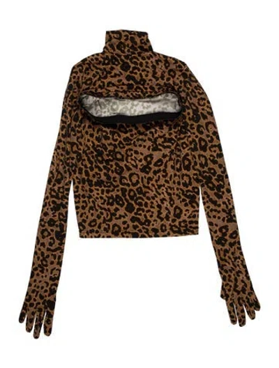 Pre-owned Vetements Animal Print Mini Dress W/ Tags In Brown