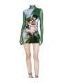 Vetements Printed Jersey Minidress In Multicolor
