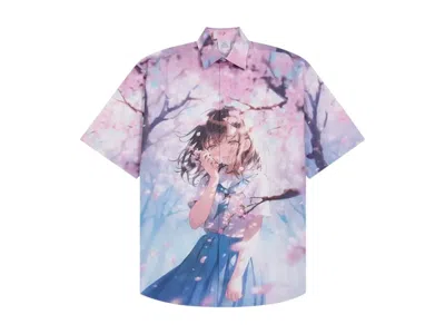 Pre-owned Vetements Anime Short Sleeved Shirt In Blue