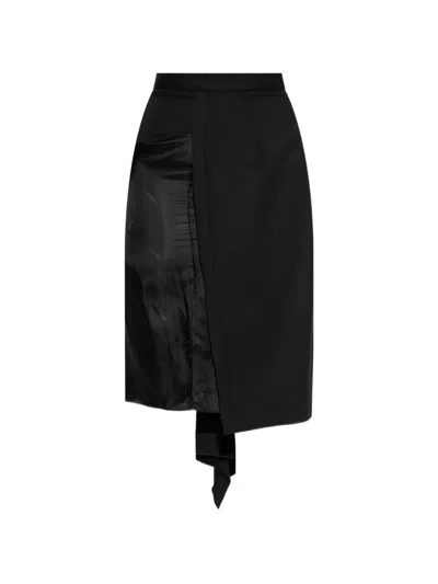 Vetements Asymmetric Drape-panel Skirt In Black