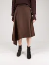 Vetements Asymmetric Tailo Skirt In Brown