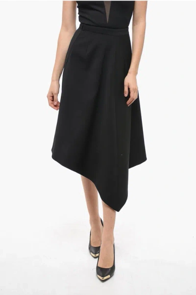 Vetements Asymmetrical Skirt With Split In Black