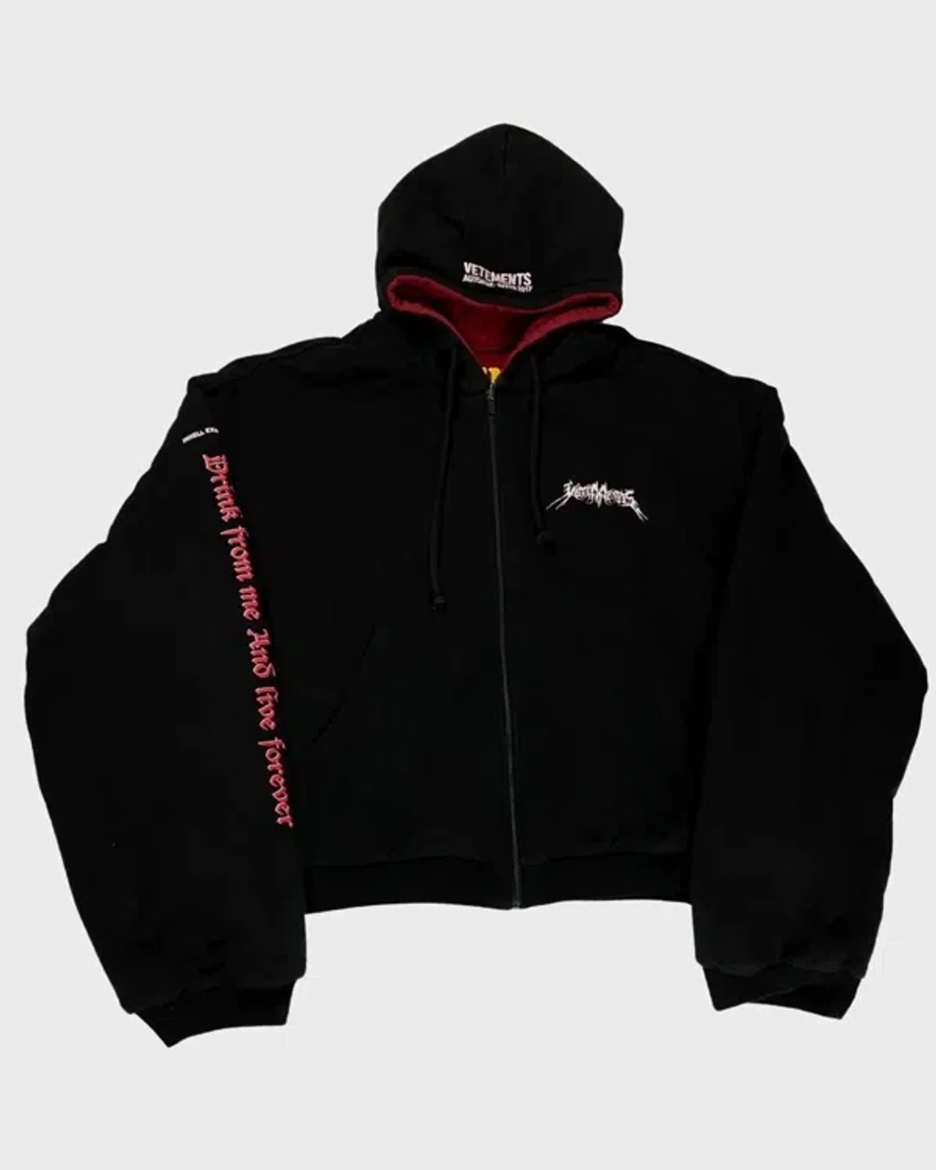 Pre-owned Vetements Aw16 Reversible Tfd X 11 Inch Gun Club Hoodie