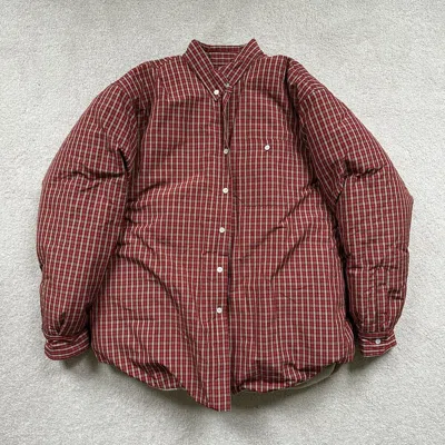 Pre-owned Vetements Aw18 “neighbour” Padded Shirt Jacket In Red