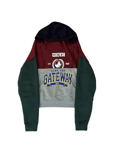 Pre-owned Vetements Aw19 Bad Gateway University Reconstructed Hoodie In Multicolor