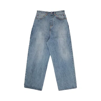 Pre-owned Vetements Back To Front Jeans 'distressed Blue' | Men's Size 34