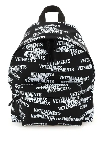 Pre-owned Vetements Backpack In Black & White In Black/white