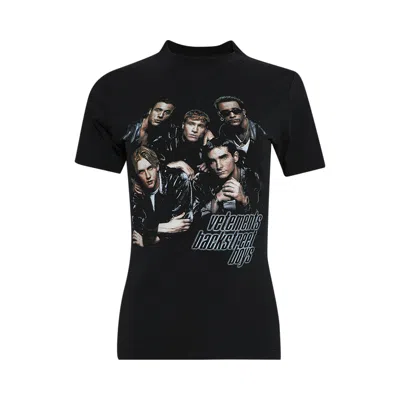 Pre-owned Vetements Backstreetboys Fitted Hourglass T-shirt 'black' | Women's Size M