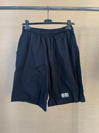Pre-owned Vetements Barcode Shorts In Black