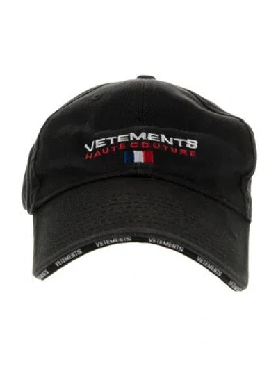 Pre-owned Vetements Baseball Cap In Black