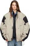 Vetements Beige & Black Biker Parka Coat & Jackets Set In Neutral