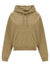 Vetements Oval Logo Hoodie Drawstring Hood In Taupe
