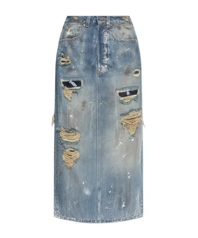 Vetements Belt-loop Skirt In Gray